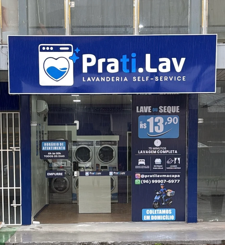 Fachada da PratiLav em Macapá
